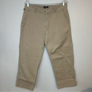 Vintage Polo Jeans Co Ralph Lauren Khaki Pants Size 12 Flat Front Ankle Everyday